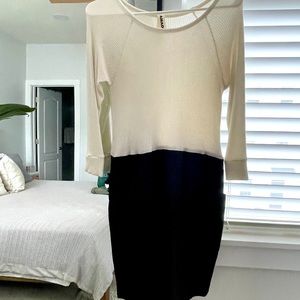 Amadi black and white dress from Anthropologie